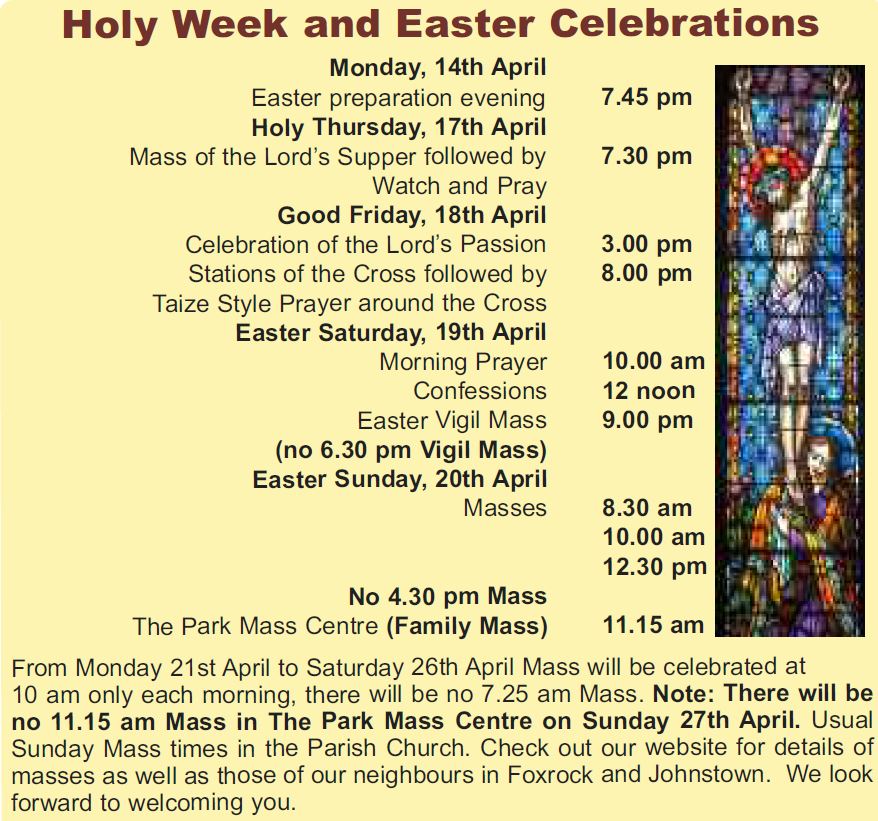 Easter Mass Times 2014 St Brigid s Parish
